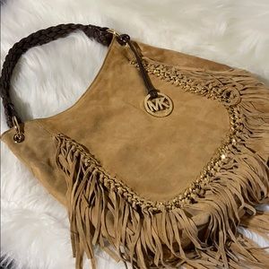 Michael Kors Tassel leather handbag with Gold HW